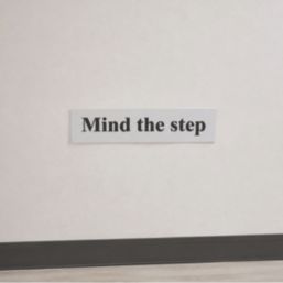 Essentials Mind the Step Sign 50mm x 200mm
