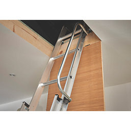 Werner  3-Section Aluminium Loft Ladder 3m