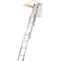 Werner  3-Section Aluminium Loft Ladder 3m