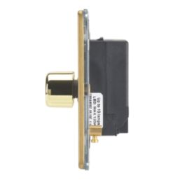 Contactum Lyric 3-Gang 2-Way  Dimmer Switch  Brushed Brass