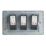 Contactum Lyric 3-Gang 2-Way  Dimmer Switch  Brushed Brass