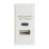 Contactum Media Modular 3.1A 15.5W 2-Outlet Type A & C USB Socket White
