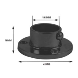 Essentials Rail End Sockets Black 19mm 2 Pack