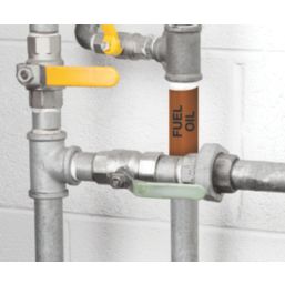 Essentials Fuel Oil Pipe Marking Tape Brown 33m x 50mm