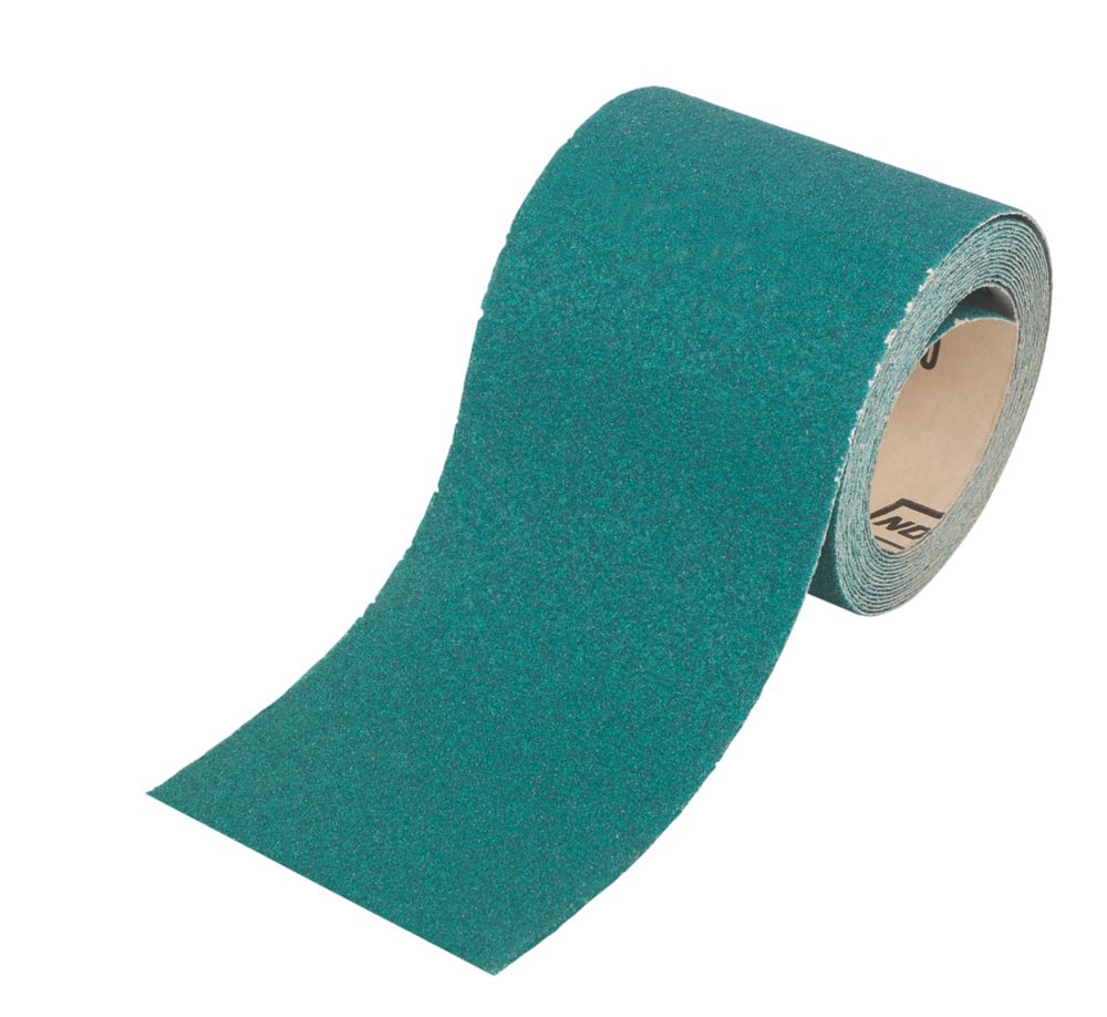 Oakey 40 Grit Liberty Green Sanding Roll 5m x 115mm Screwfix