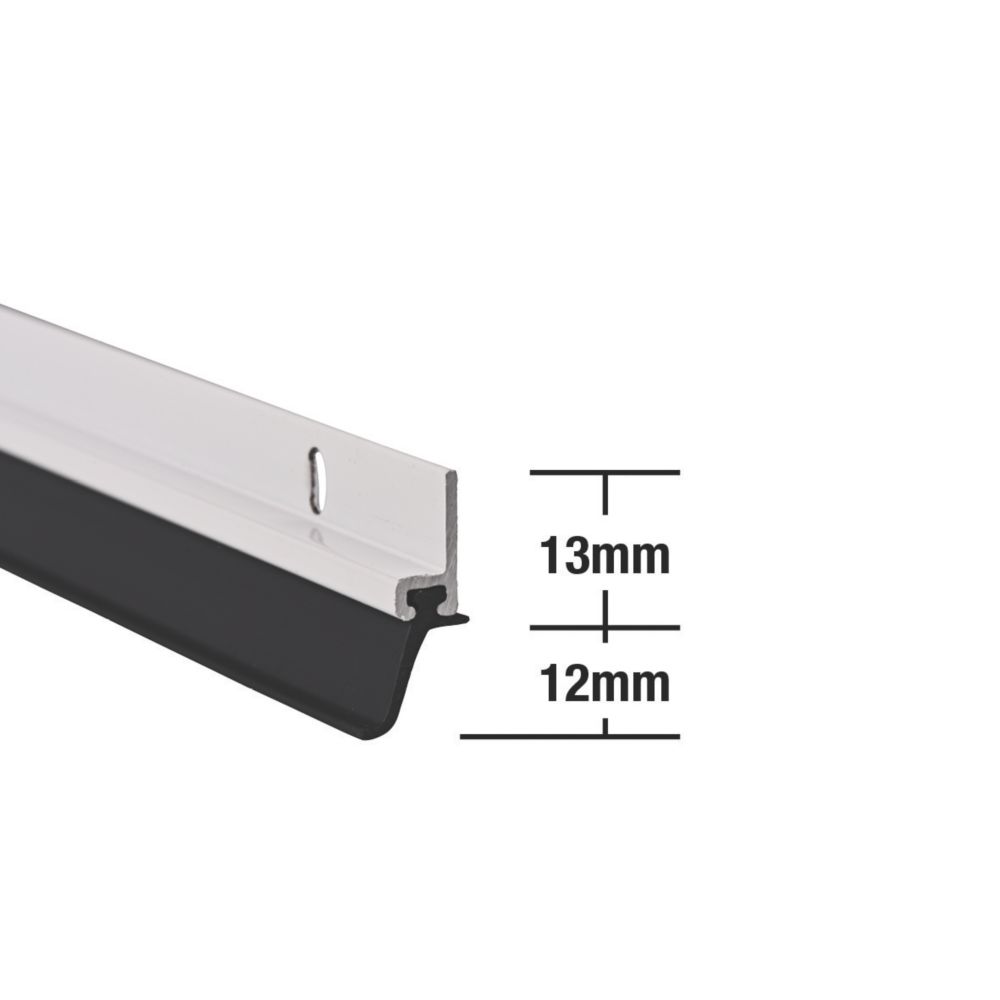 Stormguard Industrial Door Brush Seal Aluminium Effect 1 25m 2 Pack Seals Draught Excluders Screwfix Ie