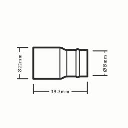 Flomasta  Brass Solder Ring Fitting Reducer F 15mm x M 22mm