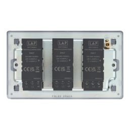 LAP  3-Gang 2-Way LED Dimmer Switch  Black Nickel with Colour-Matched Inserts