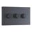 LAP  3-Gang 2-Way LED Dimmer Switch  Black Nickel with Colour-Matched Inserts