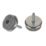 Fix-O-Moll Grey Round Screwed Furniture Gliders 24mm x 24mm 50 Pack