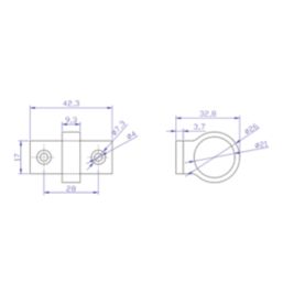 Smith & Locke Sash Window Ring Pull White 42mm x 33mm