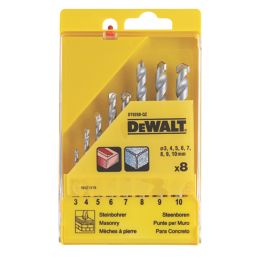 DEWALT  Straight Shank Masonry Drill Bit Set 8 Pieces