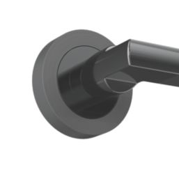 Cooke & Lewis Jaslanic Fire Rated Lever on Rose Handle Pair Titanium