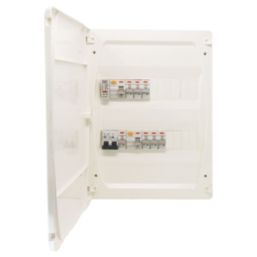 Garo G224B-7AS 24-Module 7-Way Populated  Dual RCD Consumer Unit with SPD