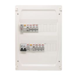 Garo G224B-7AS 24-Module 7-Way Populated  Dual RCD Consumer Unit with SPD