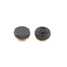 ETAL Danva 15mm x 1/2" Anthracite Corner & L/S Modern Thermostatic Radiator Valve & Lockshield