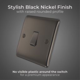 British General Nexus Metal 20A 16AX 1-Gang 2-Way Light Switch  Black Nickel  3 Pack