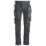 Snickers 6241 Stretch Trousers Grey / Black 30" W 32" L