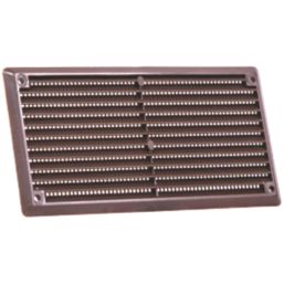 Map Vent Fixed Louvre with Flyscreen Vent Brown 152mm x 76mm