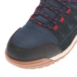 Site Scoria Size 10  Navy Blue/Red   Steel Toe Cap Safety Trainers