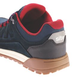 Site Scoria Size 10  Navy Blue/Red   Steel Toe Cap Safety Trainers