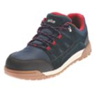 Site Scoria Size 10  Navy Blue/Red   Steel Toe Cap Safety Trainers