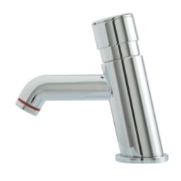 Highlife Bathrooms Skara Chrome 132mm Push Button Mono Basin Pillar Tap