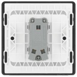 British General Evolve 20A 16AX 1-Gang 2-Way Wide Rocker Light Switch  Black Chrome