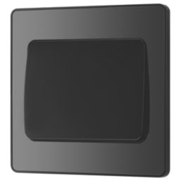 British General Evolve 20A 16AX 1-Gang 2-Way Wide Rocker Light Switch  Black Chrome