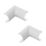 D-Line White Micro+ Trunking Internal Bends 20mm x 10mm 2 Pack