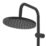 Swirl  Rear-Fed Exposed Black Thermostatic Concentric Mixer Shower with Diverter