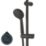 Swirl  Rear-Fed Exposed Black Thermostatic Concentric Mixer Shower with Diverter