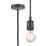 Knightsbridge Vintage 1.8m Pendant Set Light Fitting E27 Anthracite 3 1/2"