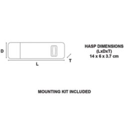 Master Lock Hasp & Staple Zinc-Plated Cast Steel 140mm