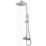 Gainsborough Square Dual Outlet HP Rear-Fed Exposed Chrome Thermostatic Cool Touch Mixer Shower