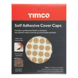 Timco 13mm 112 Pack Beech Screw Cover Stickers