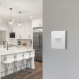 British General 900 Series 20A 16AX 2-Gang 2-Way Light Switch  White