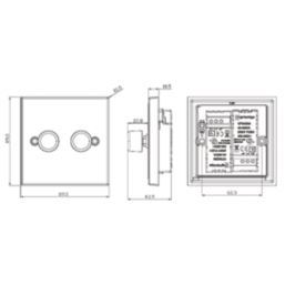 Knightsbridge  2-Gang 2-Way LED Intelligent Dimmer Switch  Brushed Chrome