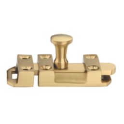 Smith & Locke Flat Door Bolt Brushed Brass 40mm