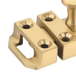 Smith & Locke Flat Door Bolt Brushed Brass 40mm