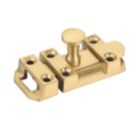 Smith & Locke Flat Door Bolt Brushed Brass 40mm