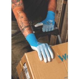 Wonder Grip WG-522W Bee-Tough Gloves Blue/White Medium