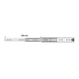 Essentials Steel Self-Closing Ball Bearing Drawer Runners 800mm 2 Pack