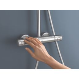 Grohe Vitalio Joy 310 HP Rear-Fed Exposed Chrome Thermostatic Shower System