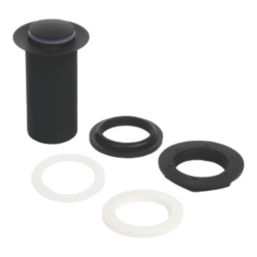 Flomasta Unslotted Pop Up Small Basin Waste Matt Black 66mm