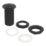 Flomasta Unslotted Pop Up Small Basin Waste Matt Black 66mm