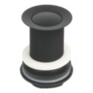 Flomasta Unslotted Pop Up Small Basin Waste Matt Black 66mm