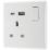 British General 800 Series 13A 1-Gang SP Switched Socket + 3A 18W 2-Outlet Type A & C USB Charger White