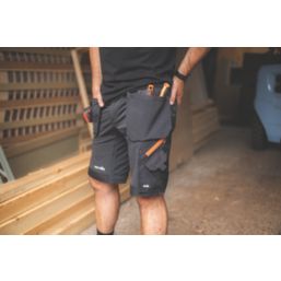 Scruffs Pro Stretch Plus Holster Work Shorts Black 40" W