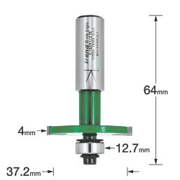 Trend C152X1/2TC Bearing-Guided Biscuit Jointer Cutter 1/2" 4mm